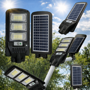 Farola solar de 200 W con sensor y control remoto